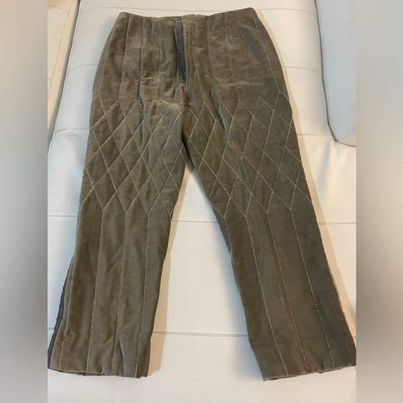 Vintage Adolfo at saks fifth Avenue gray velvet quilted handmade matching set - Picture 4 of 8